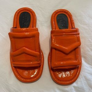 Tibi Beryen orange sandals